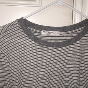 stateside shirt striped white and gray